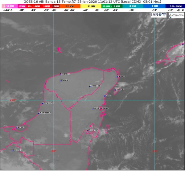 Así el clima para Quintana ROo / Hoy 25 de enero del 2020