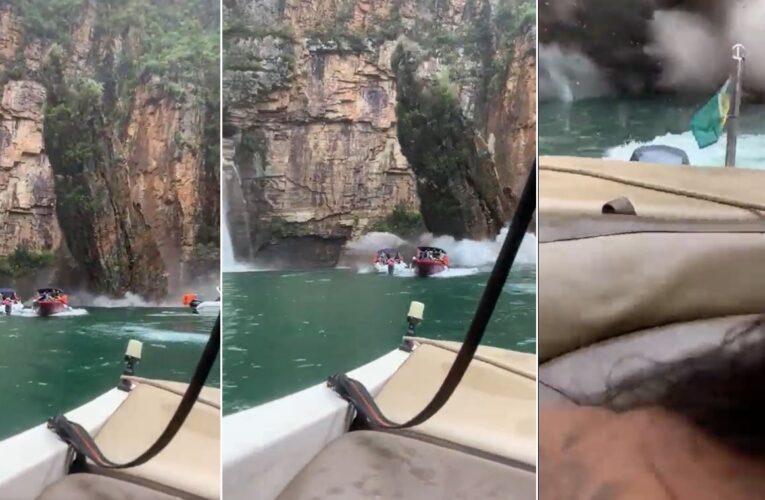 Dos muertos y 32 heridos al desplomarse una gran roca sobre unas lanchas en un lago en Brasil
