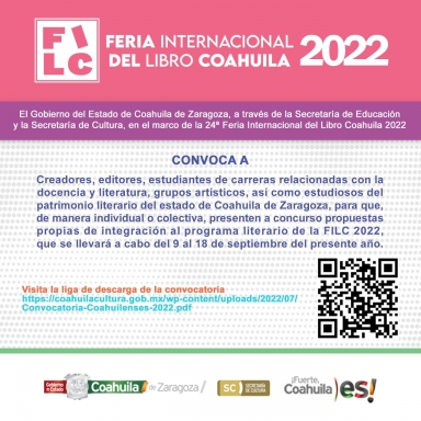 Lanza Coahuila convocatoria para la Feria Internacional del Libro