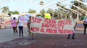 Protestan en Playa del Carmen contra abusos de la Policía Municipal