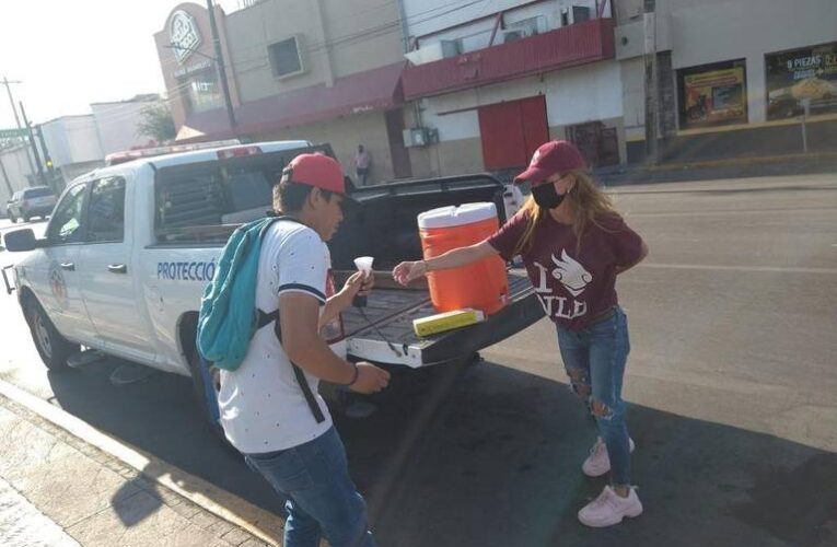 Colocan en municipio de Tamaulipas puestos de hidratación móviles ante intenso calor