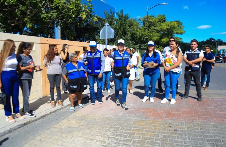 Revisa gobierno de Solidaridad obras públicas en Puerto Aventuras