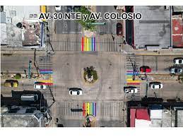 Pintarán pasos peatonales en Playa del Carmen con colores de diversidad sexual