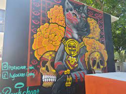 Con mural, rinden homenaje a ‘perro guardián’ del Panteón Municipal de Playa del Carmen