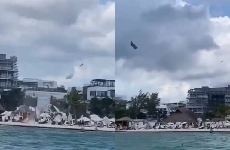 Video: Tromba marina deja tres lesionados en Playa del Carmen