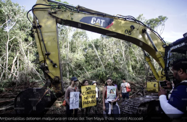 Protestan ‘ambientalistas’ contra luz verde a Tren Maya