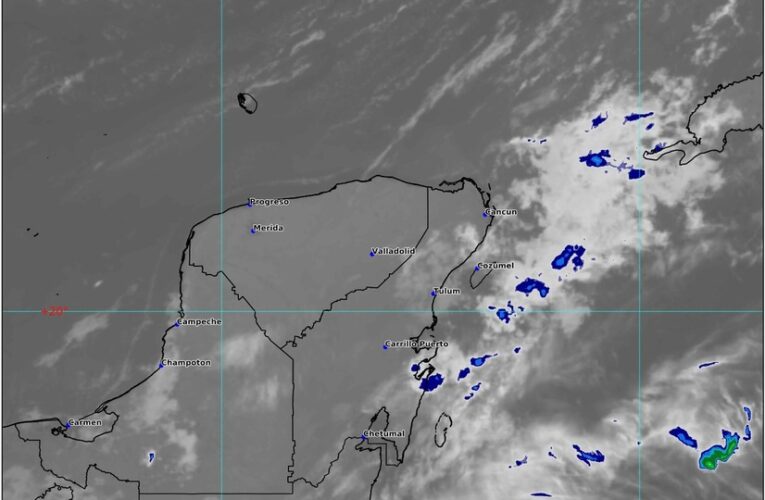 Se espera un día nublado a medio nublado y caluroso, para la Península de Yucatán