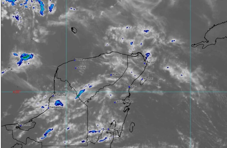 Pronóstico de cielo medio nublado y chubascos para Quintana Roo