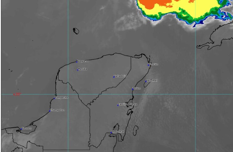 Pronostican cielo nublado con posibilidades de lluvias aisladas para la Península de Yucatán
