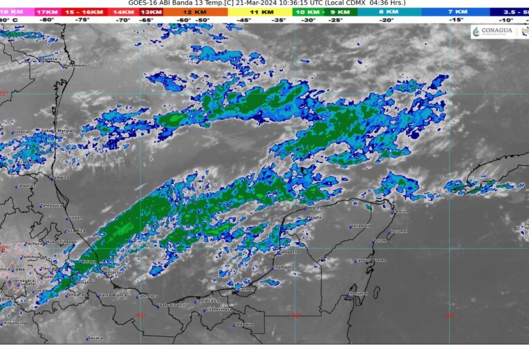 Bochorno y posibles lluvias en la Península de Yucatán