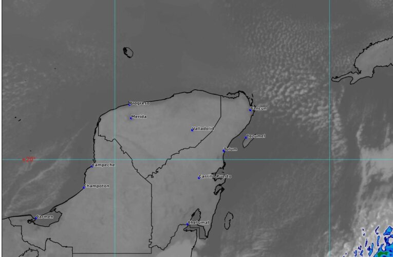 Esperan cielo parcialmente nublado sin lluvias para la Península de Yucatán
