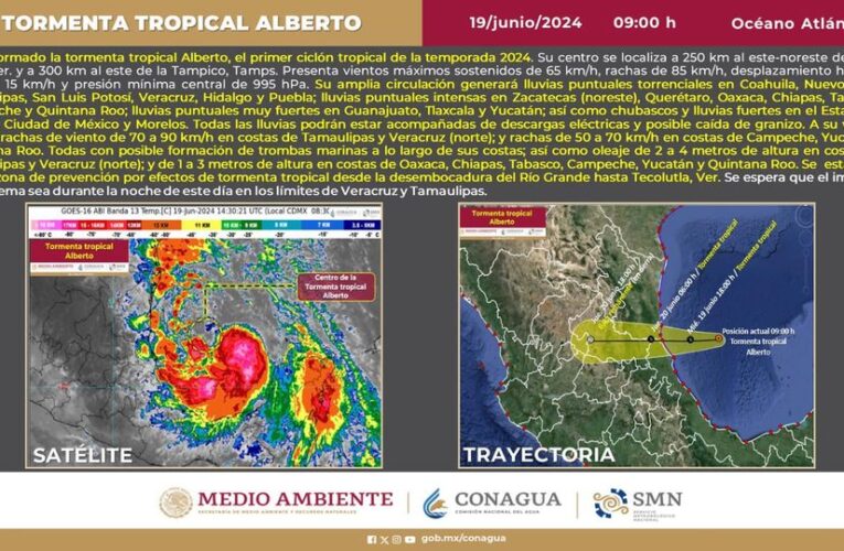 Se forma la tormenta tropical ‘Alberto’, primer ciclón de la temporada