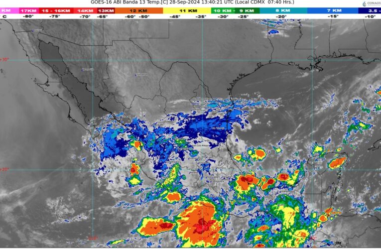 Esperan lluvias torrenciales en varios estados del país