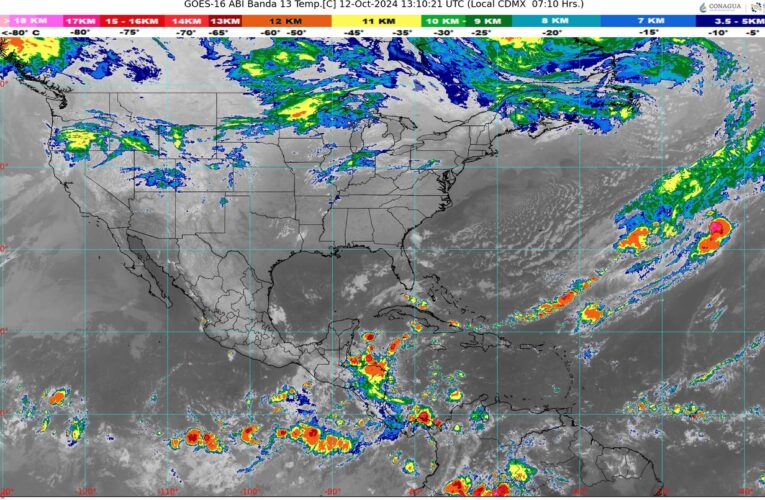 Pronostican lluvias puntuales fuertes en el sureste de México