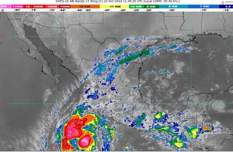 Ciclón tropical Kristy se desplaza hacia el Occidente de México