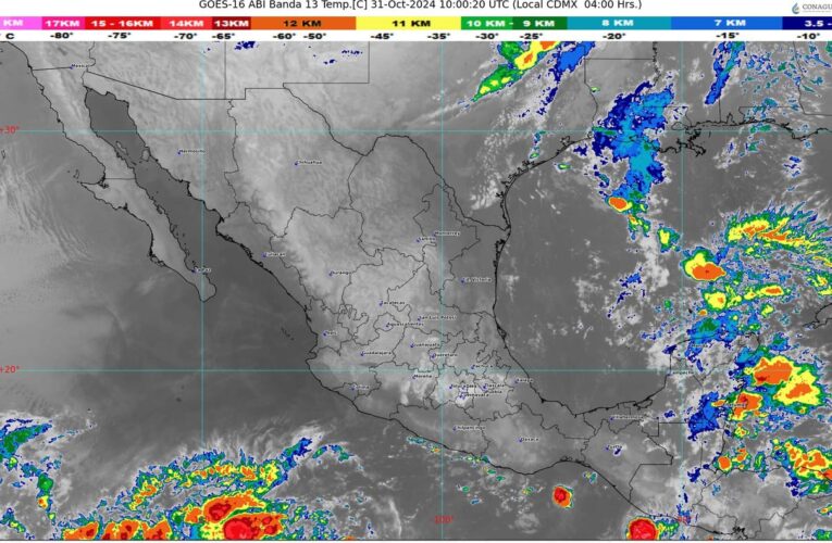 La onda tropical 30 se desplazará sobre la península de Yucatán y el sureste de México