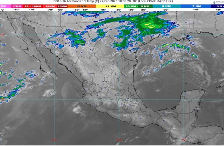 El frente frío 29 se desplazará sobre México