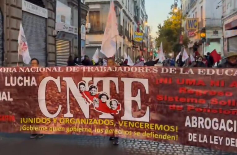 Maestros de la CNTE inician protestas en CDMX 