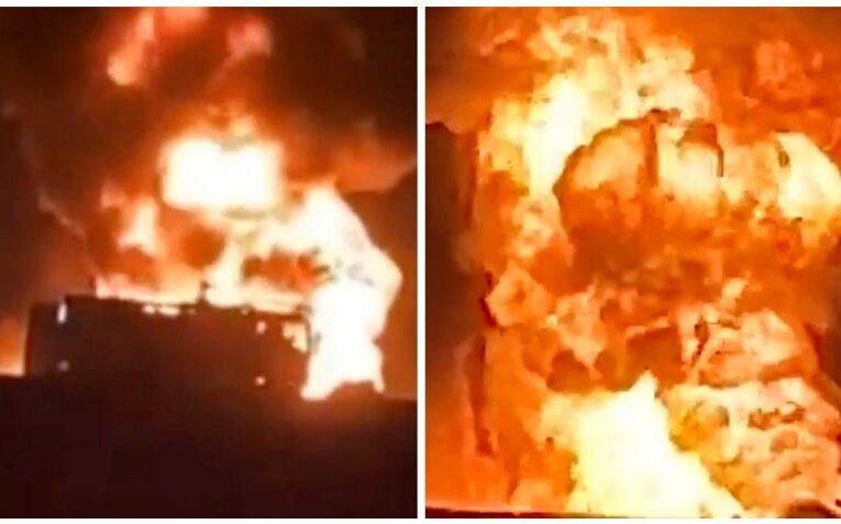 Autobús de peregrinos se estrella contra una pipa de gasolina y se incendia