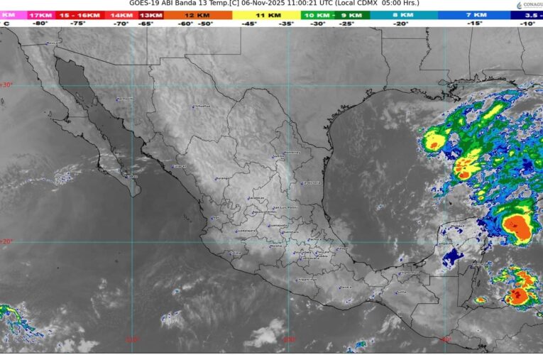 La onda tropical número 40 se desplazará sobre el sureste del país