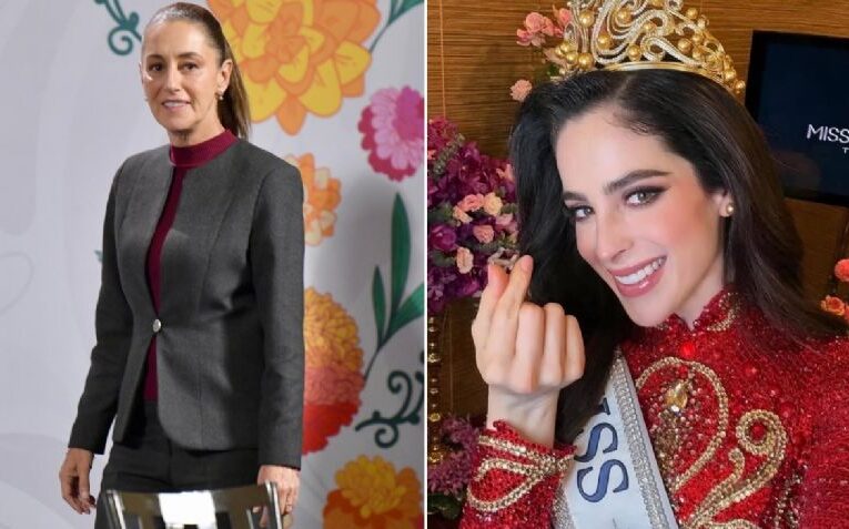 Felicita Sheinbaum a Fátima Bosch por su triunfo en Miss Universo