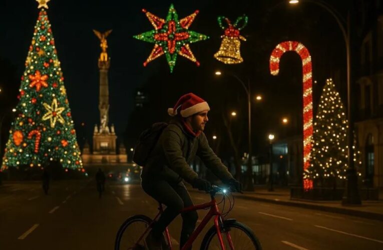 ¡Alista la bici! CdMx confirma paseo nocturno navideño para despedir al 2025