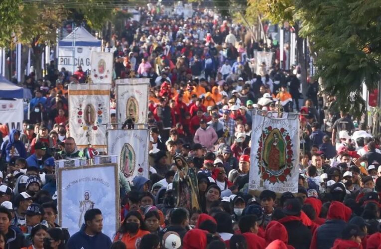Se registra fuerte movilización en Ciudad de México peregrinación por el Día de la Virgen de Guadalupe