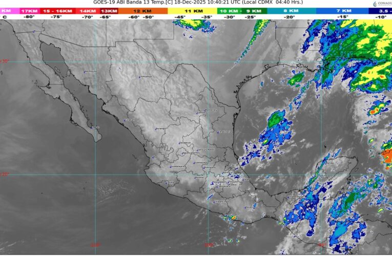 Durante la tarde, un nuevo frente frío se aproximará a la frontera noreste