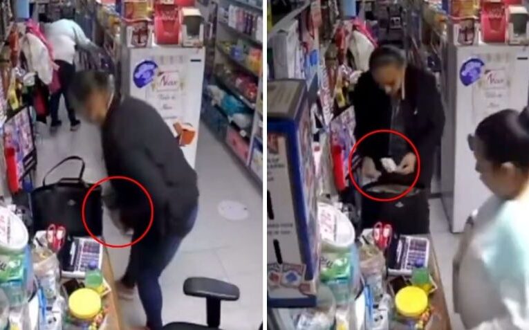 Mujer roba cartera a encargada de supermercado en Tijuana y paga con su propio dinero | Video