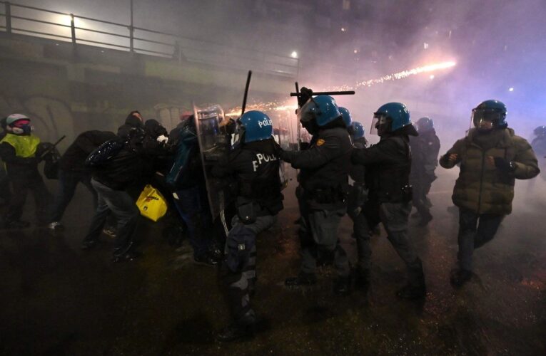 Policía italiana reprime protesta contra Juegos Olímpicos Milán-Cortina 2026
