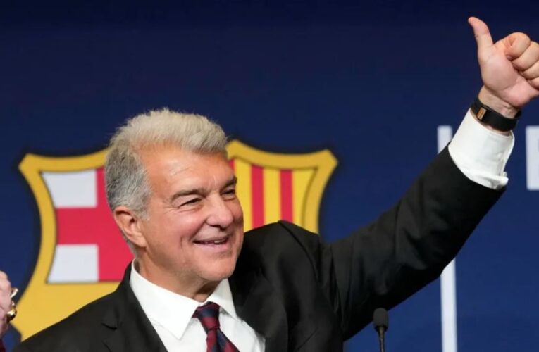 Joan Laporta celebra reelección como presidente del Barcelona a ritmo de mariachi