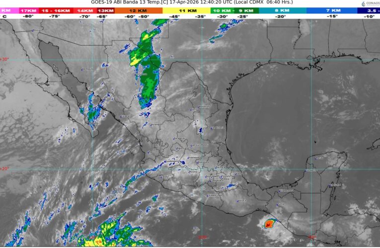 Frente frío 45 impacta el norte y activa lluvias en el país; persiste calor intenso
