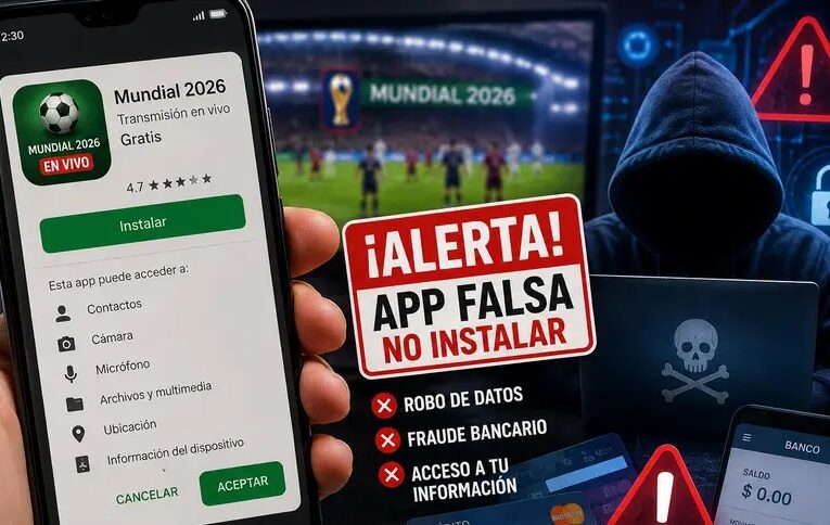 Apps falsas para ver el Mundial 2026 gratis podrían vaciar cuentas bancarias alertan autoridades