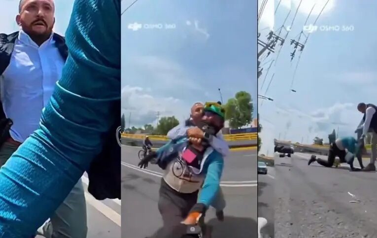 Automovilista golpea a ciclista tras presunta mirada desafiante