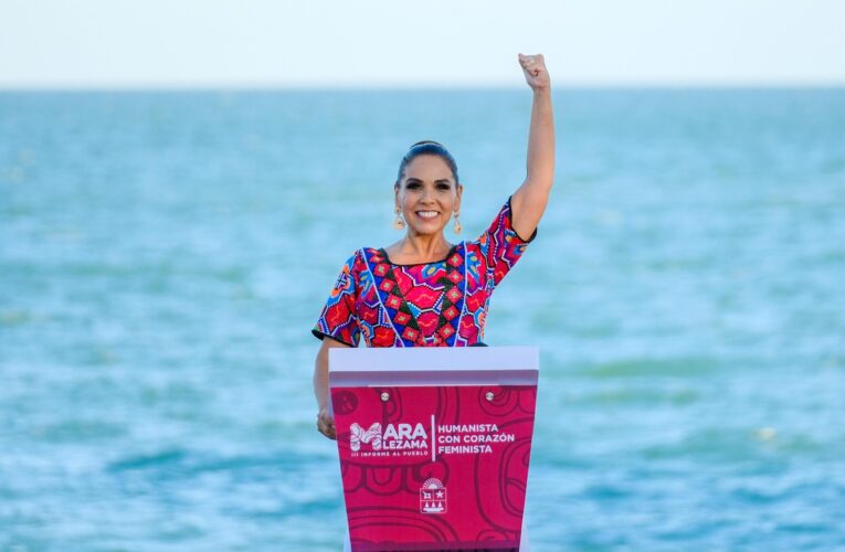 Mara Lezama informa que el combate al sargazo ya es una Política de Estado con inversión superior a 2 mil millones de pesos