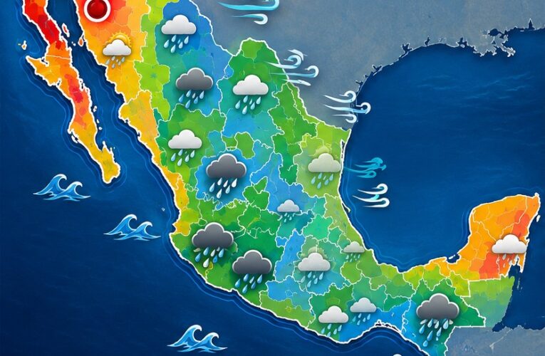 Lluvias intensas y calor extremo marcarán el clima en gran parte de México este martes
