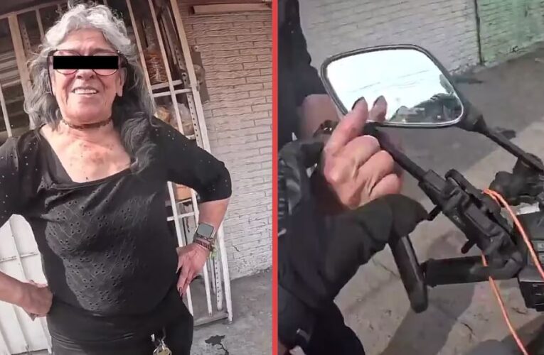 Adulta mayor se vuelve viral tras insultar y arrebatar celular a repartidor