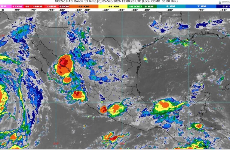 Se prevén lluvias muy fuertes a intensas en 17 entidades de la República Mexicana