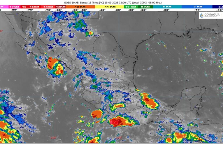 Lloverá en el noreste, centro, oriente, sur y sureste de México, incluida la península de Yucatán