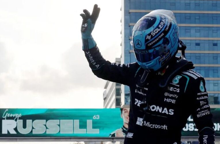 Russell aprovecha choque de Antonelli y firma la pole en GP de Azerbaiyán