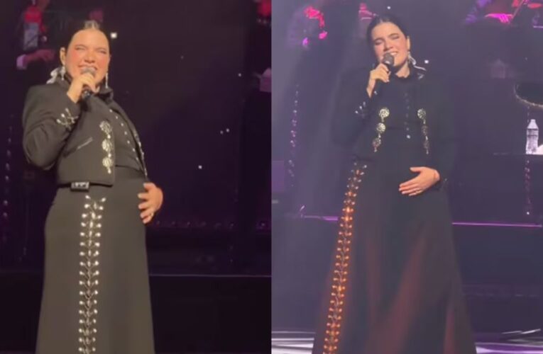 Camila Fernández, nieta de Vicente Fernández, anuncia que está embarazada en pleno concierto